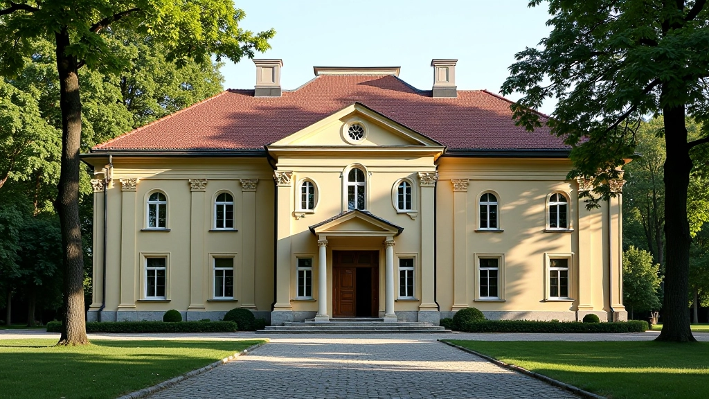 Pärnu Elizeum kultuuripaviljon, ajalooline ehitis, roheline taust, arhitektuur